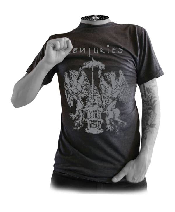 Centuries - Griffin Shirt (dark blue heather) 100% Cotton - printed on Gildan Ultra Cotton Ts - Design by Butcher