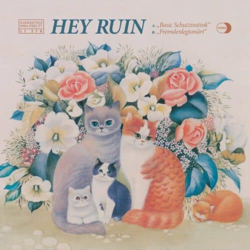 Hey Ruin - Basic Schutzinstinkt 7" (Fear of Heights) Pressing Info: 1st press: 150x clear blue/clear split (mailorder exclusive), 600x white – SOLD OUT 2nd press: 530x white/blue swirl - LAST COPIES 3rd press: 500x clear w/ blue splatter - LAST COPIES all copies with Die-Cut-Cover, printed Innersleeve plus extra fold-in-Sheet CD comes in digipack