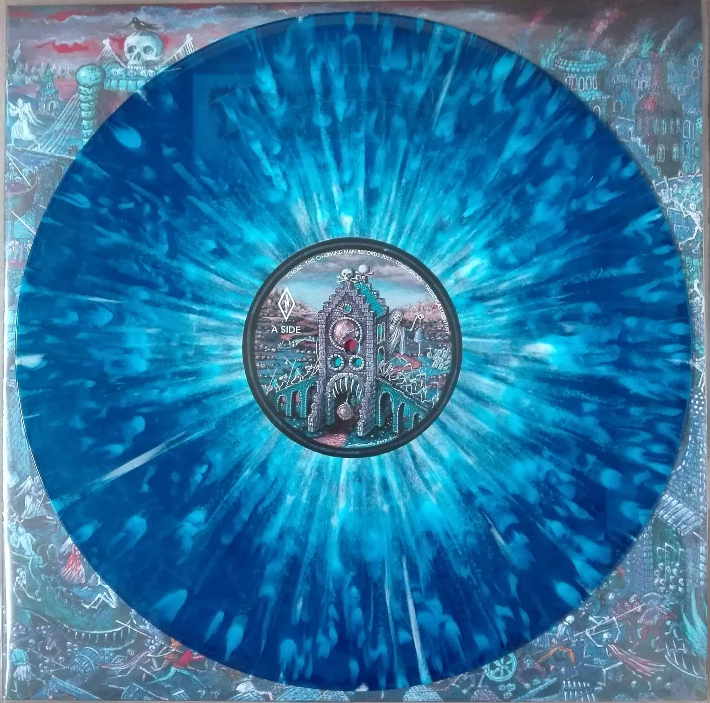 Toxic Shock - TwentyLastCentury LP/CD Pressing Info: 1st press: 125x white (mailorder exclusive), 375x clear blue w/ white splatter (LAST COPIES) 2nd press: 500x black all covers with UV spot gloss finish! CD comes in nice gatefold digipack incl. big poster!