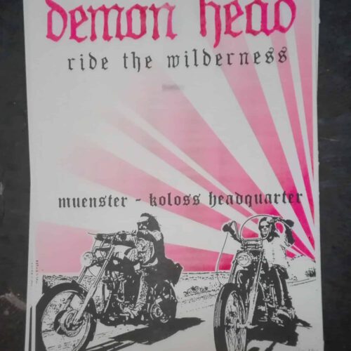 Demon Head Riso Print Poster - Münster 21.05.2015 Hui, es gibt es den feschen TCM Logo- Beanie mit dem Blitz!