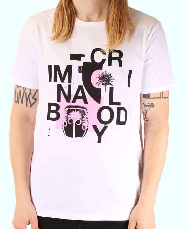 Criminal Body - Pouring Love Shirt Weisses Criminal Body Album Cover Design Shirt mit 2-farbigen Print!!