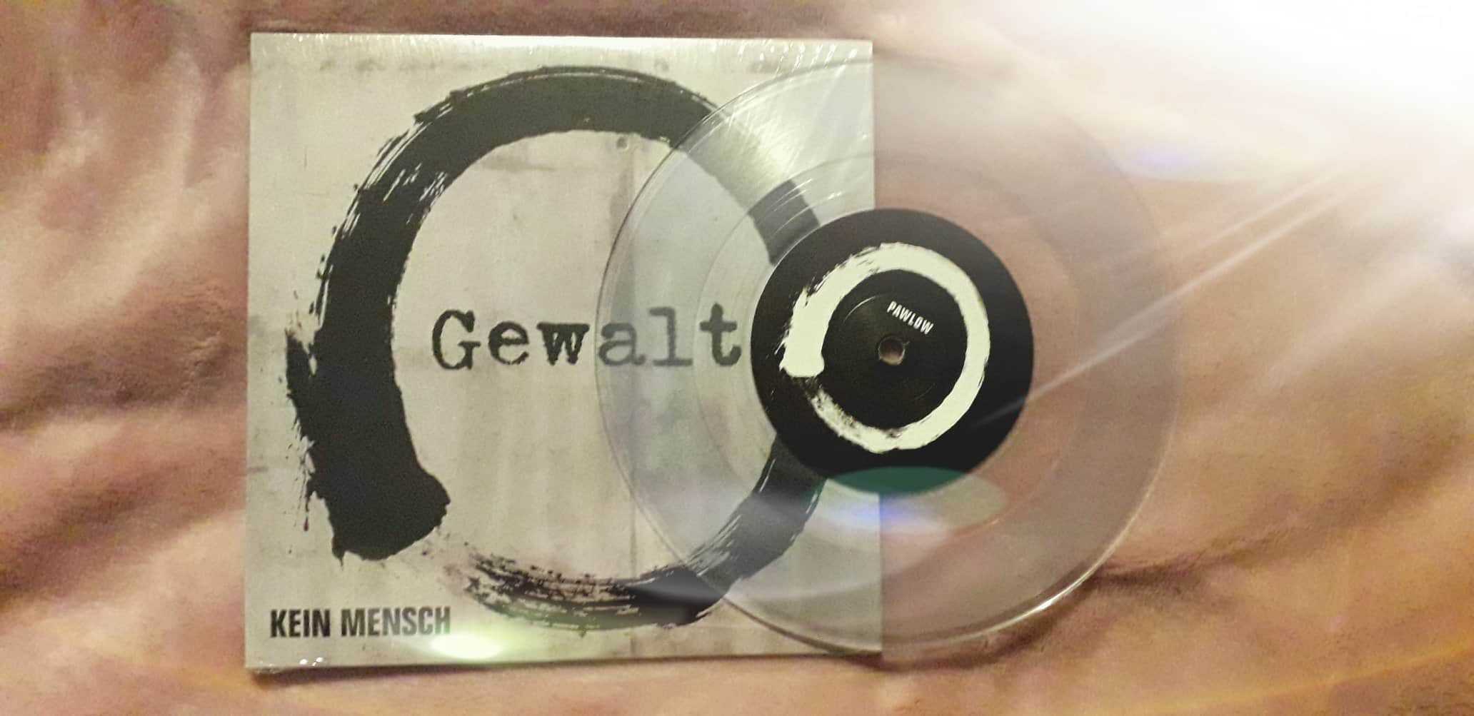 Gewalt - Pawlow/Kein Mensch EP col.7" (Unter Schafen Records) clear vinyl