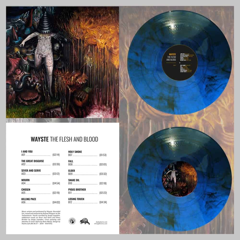 Wayste - The Flesh and Blood ltd. LP (Through Love) blue/black vinyl limited to 200 includes full-sized inlay and DL-code