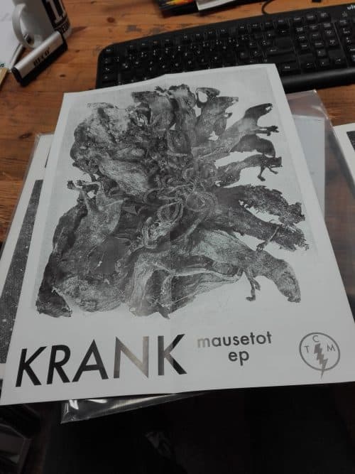Krank - Mausetot ep. col.12" 100 transparent / schwarz marbled - 400 white wax