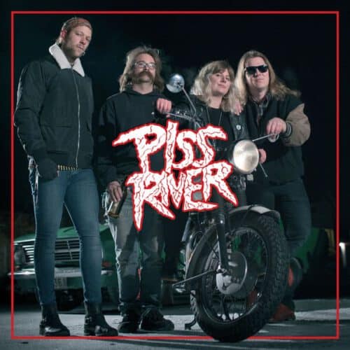 Piss River - s/t LP (The Sign) 400x clear blue/black marble, 100x clear w/ blue splatter