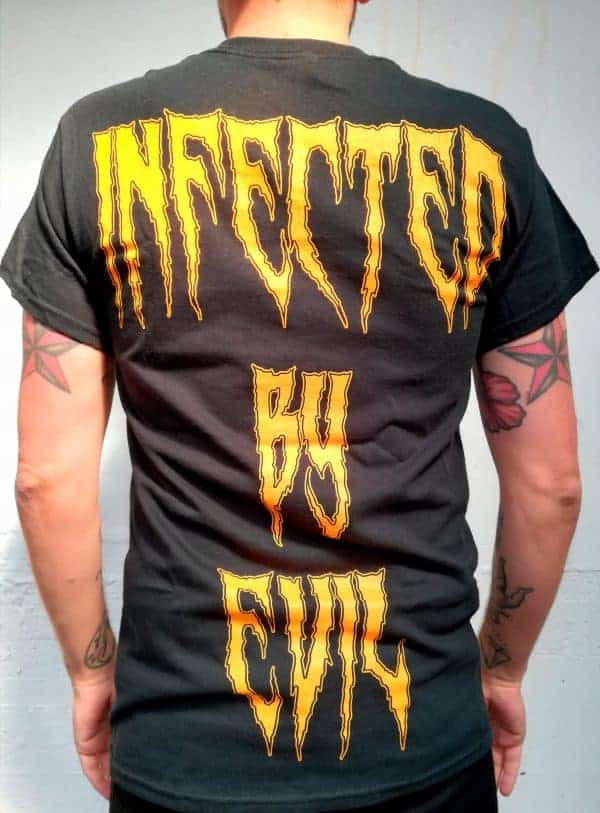 Antipeewee - Infected By Evil Cover Shirt black shirt with 2 colour print / Front & Backprint!