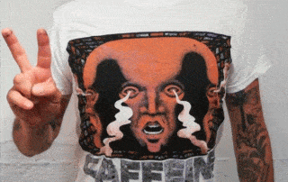 Caffeine – Acid Head Shirt 100% Baumwolle - > Gildan Heavy Cotton Shirts