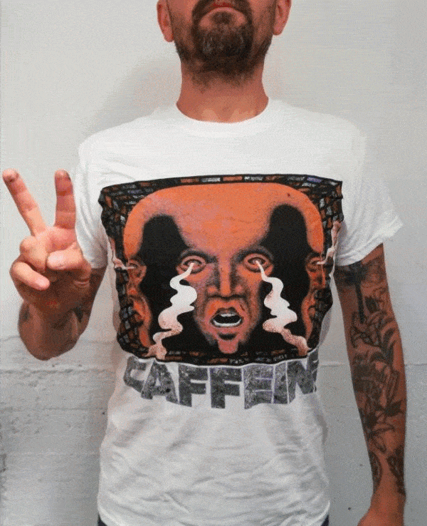 Caffeine – Acid Head Shirt 100% Baumwolle - > Gildan Heavy Cotton Shirts
