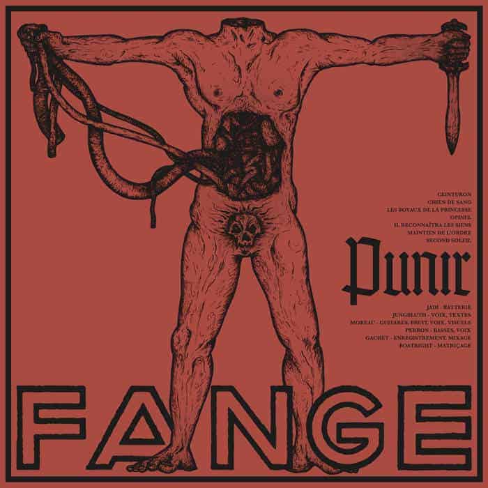Fange - Punir col.LP (Throatruiner) With a reputation built on their radical approach to recordings and live shows, FANGE (Rennes, France) has spent five years refining their outrageous, excessive vision of heavy music over one full-length ("Purge", 2016) and a couple of 12"EPs ("Poisse", 2014 & "Pourrissoir", 2017). Recorded over the second half of 2018 and doped by a new rhythmical section, their second full-length "Punir" (punish) doesn't make any single effort to hide their intents.