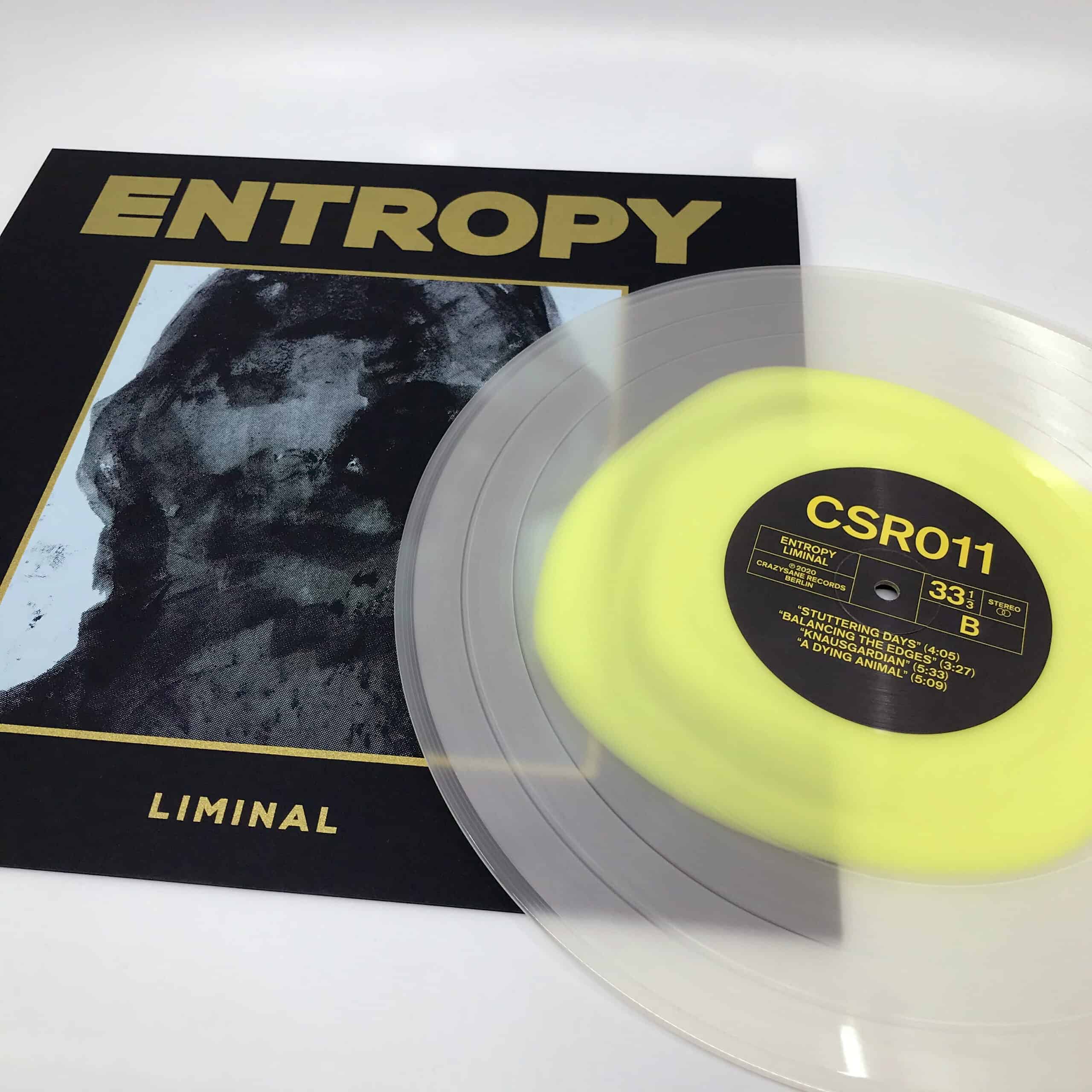 Entropy - Liminal col.LP / Silkscreen Edition (Crazysane) Entropy initially started out as a bedroom project but soon developed into a full-fledged band devoted to fusing heavier post-hardcore sounds and indie and shoegaze elements. Think Hüsker Dü meets Helmet meets Nothing meets Torche. There’s a distinct 90s vibe here, sure, but Entropy doesn’t just want to conjure up the past – their energy and drive propels them into the present and keeps their feet firmly planted in the here and now. The band features former and current members of The Now-Denial, Night Slug, Hillside and EA80.