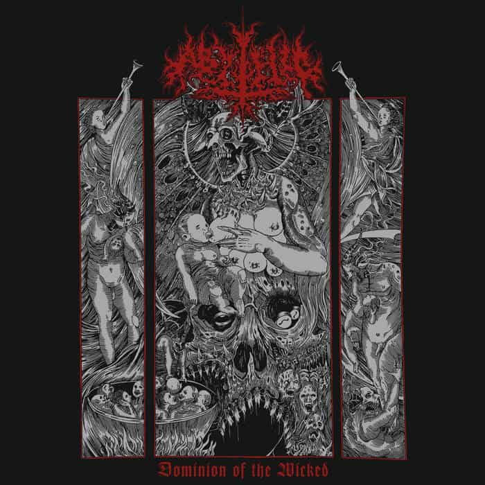 Abythic - Dominion Of The Wicked LP (Iron Bonehead) Hailing from North Rhine-Westphalia, Germany, ABYTHIC formed in 2015 and soon recorded & released their first demo, A Full Negation of Existence. Aptly titled, the demo portrayed four foul tracks of churning death metal of a most early '90s mold. Alas, that was an all-too-brief teaser for 2018's subsequent Beneath Ancient Portals, the band's celebrated debut album. Here, ABYTHIC took the demo's same rudiments - patient and pulsing riffing, linear composition, an emphasis on doomy downtempo segments - and brought them to fuller fruition. By the time of their second album, Conjuring the Obscure, the following year, founding drummer MDB took over on guitar and asserted more creative control, resulting in a viscous, more resolutely doomed-out iteration of the ever-sturdy ABYTHIC aesthetic.