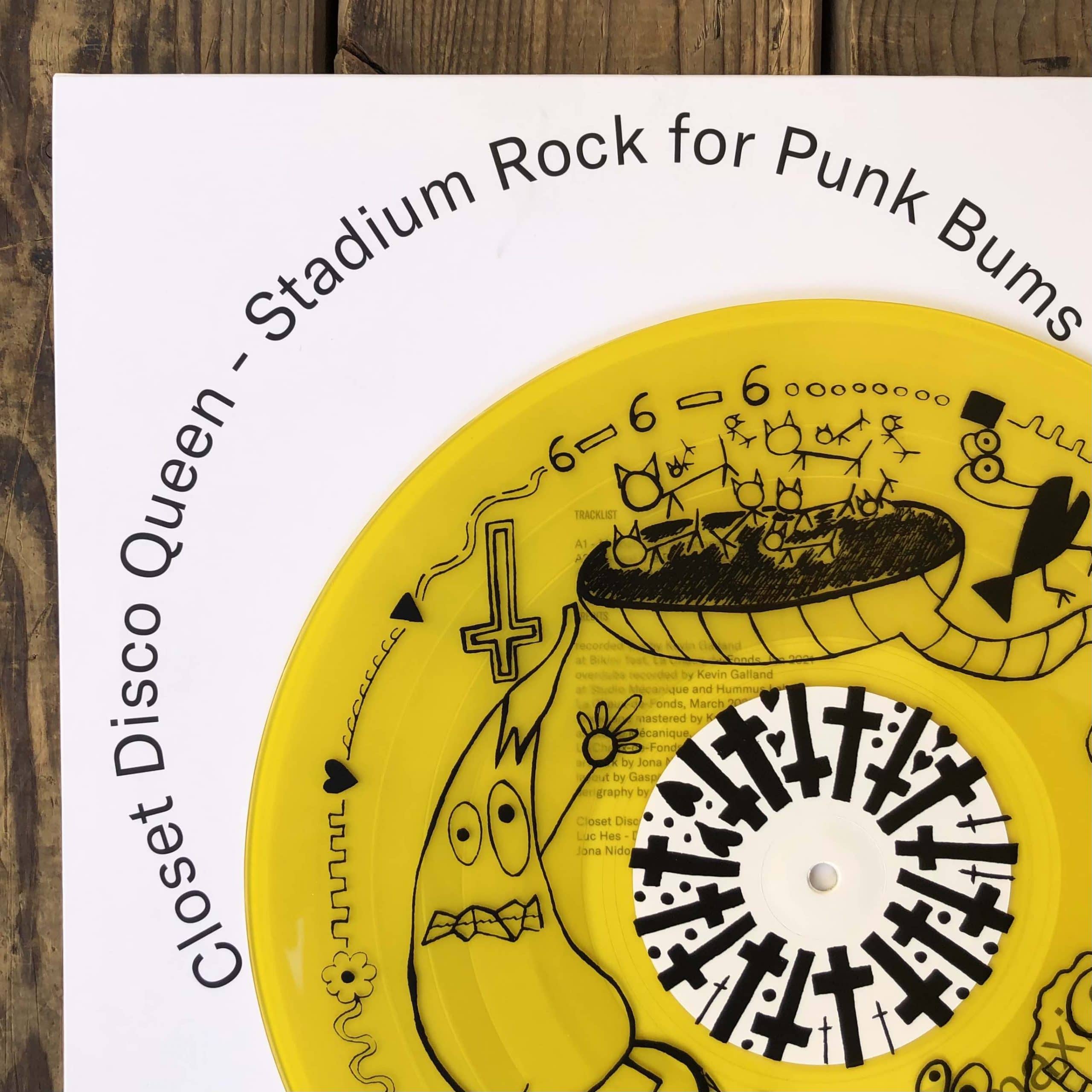 Closet Disco Queen - Stadium Rock for Punk Bums col. 12" (Hummus) Perseverance: persistence in doing something despite difficulty and delay in achieving success. Our secret weapon since 2005.