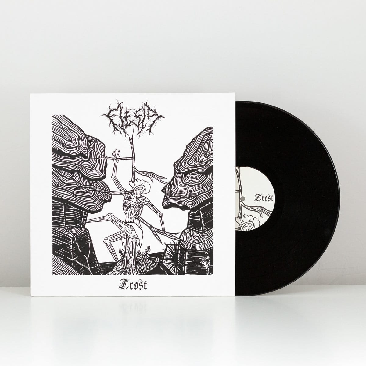 Flesia - Trost LP (Manyiax) Under the mighty roar of fatally melodic and gruellingly dissonant black metal, the Leipzig trio Flesia sees the darkness of the world. The fitting soundtrack is provided by their debut album Trost, on which exactly that is not to be found.
