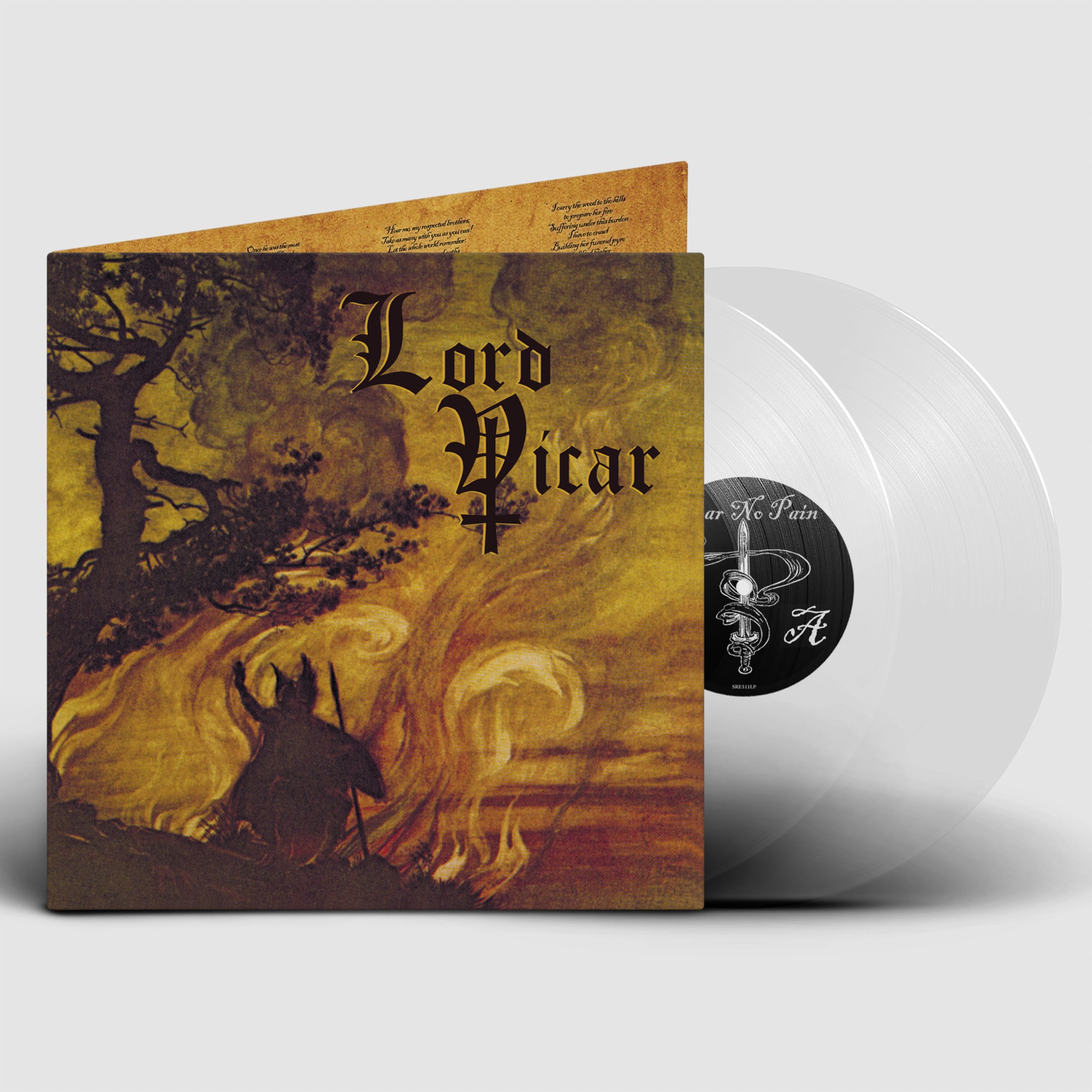 Lord Vicar – Fear No Pain col.2xLP (Svart) Up the hammers, down the nails! Originally released in 2008, this classic doom metal debut album of Lord Vicar features powerful and mournful songs about survival, regret, love, and sacrificial duty. The unmistakable melancholy of this band is underlined by the acoustic passages of ’The Funeral Pyre’ that enhance the groovy and crushing riffs that otherwise alternate throughout the album. This music must have been uplifted from some kind of personal hell, but there is much pleasure in the way it was delivered.